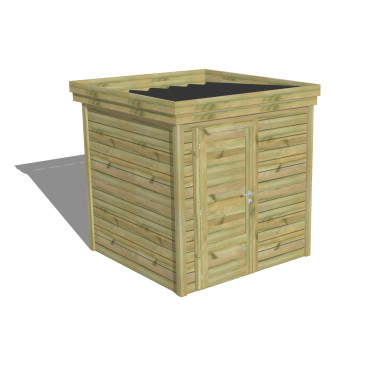 ABRI DE JARDIN CLASSE 3 Porte simple Pleine