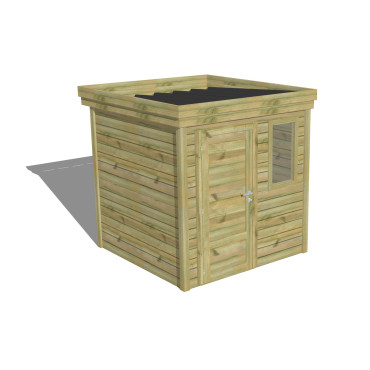 ABRI DE JARDIN Porte simple Pleine / Fenêtre verticale