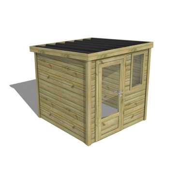 Abri de jardin Essentiel – Porte simple vitrée / Fenêtre verticale