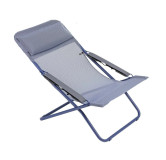 Chaise longue / bain de soleil pliant Transabed Batyline® Iso Marron Terre tube Titane