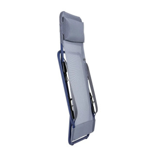 Chaise longue / bain de soleil pliant Transabed Batyline® Iso Marron Terre tube Titane