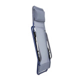 Chaise longue / bain de soleil pliant Transabed Batyline® Iso Marron Terre tube Titane