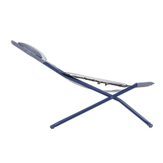 Chaise longue / bain de soleil pliant Transabed Batyline® Iso Marron Terre tube Titane