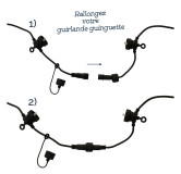 Transparente nouvelle guirlande Guinguette - 5m