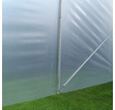 Serre de Jardin Pieds Droits CAPUCINE Largeur 3 m 12 m² Arceaux : Ø 40 mm - Acier Galvanisé Faîtières et renforts : Ø 32 mm - Ac