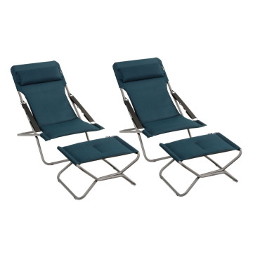 Bain de soleil matelassé pliant Transabed BeComfort  Confort XXL 3 positions dont une allongée