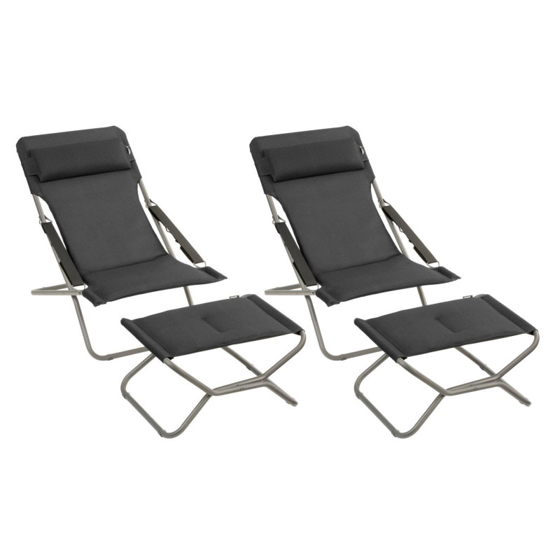 Bain de soleil matelassé pliant Transabed BeComfort  Confort XXL 3 positions dont une allongée