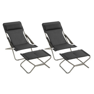 Bain de soleil matelassé pliant Transabed BeComfort  Confort XXL 3 positions dont une allongée