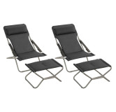 Bain de soleil matelassé pliant Transabed BeComfort  Confort XXL 3 positions dont une allongée