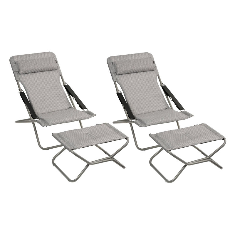 Bain de soleil matelassé pliant Transabed BeComfort  Confort XXL 3 positions dont une allongée