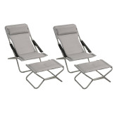 Bain de soleil matelassé pliant Transabed BeComfort  Confort XXL 3 positions dont une allongée