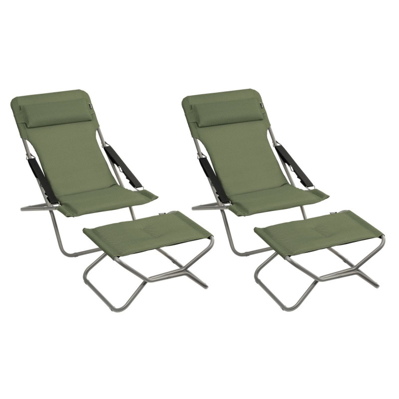 Bain de soleil matelassé pliant Transabed BeComfort  Confort XXL 3 positions dont une allongée
