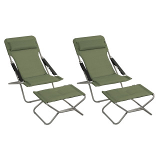 Bain de soleil matelassé pliant Transabed BeComfort  Confort XXL 3 positions dont une allongée