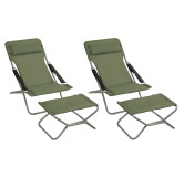Bain de soleil matelassé pliant Transabed BeComfort  Confort XXL 3 positions dont une allongée