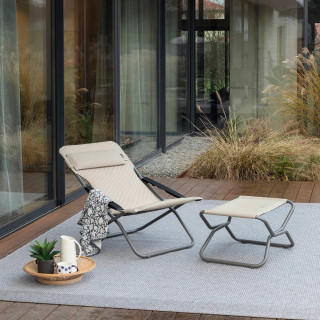 Bain de soleil matelassé pliant Transabed BeComfort  Confort XXL 3 positions dont une allongée