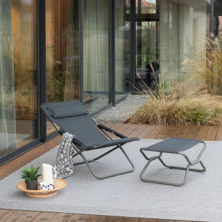 Bain de soleil matelassé pliant Transabed BeComfort  Confort XXL 3 positions dont une allongée