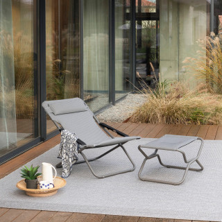 Bain de soleil matelassé pliant Transabed BeComfort  Confort XXL 3 positions dont une allongée