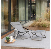 Bain de soleil matelassé pliant Transabed BeComfort  Confort XXL 3 positions dont une allongée