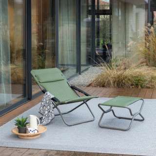 Bain de soleil matelassé pliant Transabed BeComfort  Confort XXL 3 positions dont une allongée
