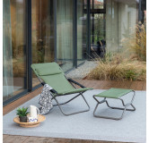 Bain de soleil matelassé pliant Transabed BeComfort  Confort XXL 3 positions dont une allongée
