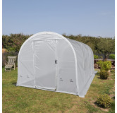 Serre de Jardin Pieds Droits CAPUCINE Largeur 3 m 12 m² Arceaux : Ø 40 mm - Acier Galvanisé Faîtières et renforts : Ø 32 mm - Ac