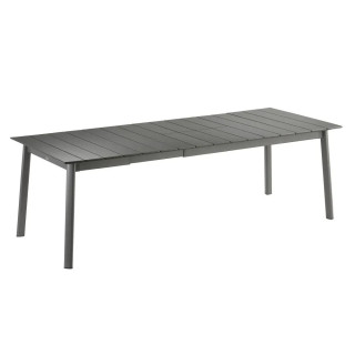 Table de jardin extensible 8 à 10 personnes Oron Lattes Aluminium