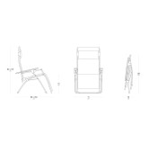 Fauteuil pliant matelassé Zéro Gravité Futura BeComfort