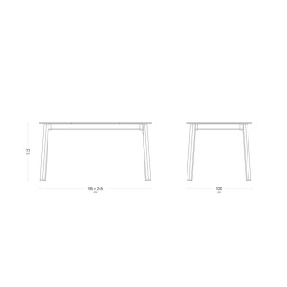 Table de jardin extensible 8 à 10 personnes Oron HPL