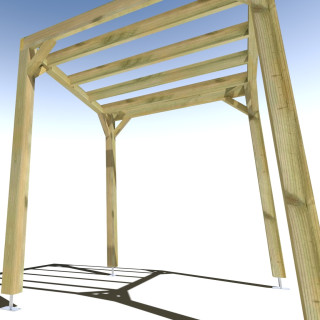Pergola bois . 2m x 2m . livraison comprise