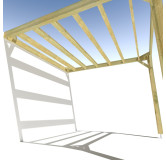 Pergola bois . 3m x 3m . livraison comprise