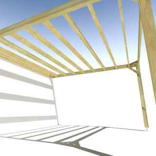 Pergola bois . 4m x 4m . livraison comprise