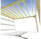 Pergola bois . 4m x 4m . livraison comprise