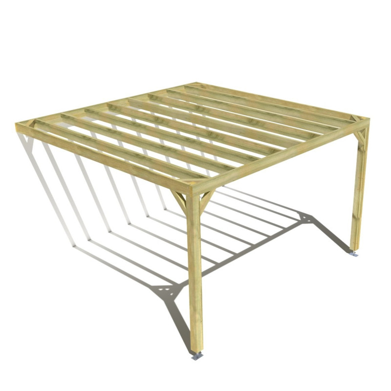 Pergola bois . 4m x 4m . livraison comprise