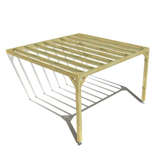 Pergola bois . 4m x 4m . livraison comprise
