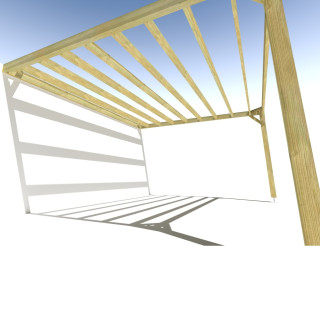 Pergola bois . 5m x 4m . livraison comprise