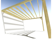 Pergola bois . 5m x 4m . livraison comprise