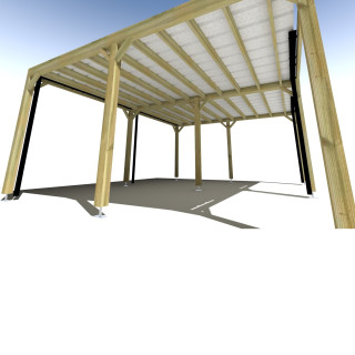 Carport bois . 6m x 5m .  livraison comprise