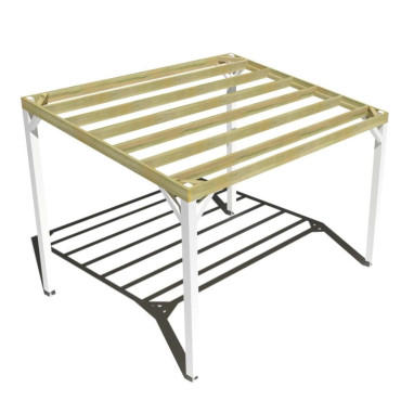 Option de pente 15 % . Carport . Pergola bois couverte