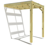 Pergola bois . couverture étanche transparente . 2m x 2m . livraison comprise