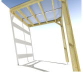 Pergola bois . couverture étanche transparente . 2m x 2m . livraison comprise