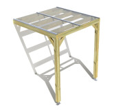 Pergola bois . couverture étanche transparente . 2m x 2m . livraison comprise