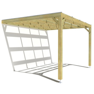 Pergola bois . couverture étanche transparente . 4m x 3m . livraison comprise