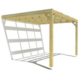 Pergola bois . couverture étanche transparente . 4m x 3m . livraison comprise