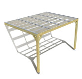 Pergola bois . couverture étanche transparente . 4m x 3m . livraison comprise