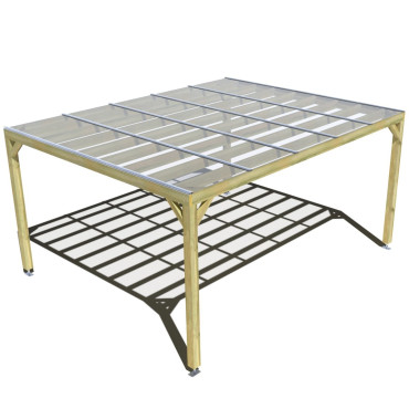 Pergola bois . couverture étanche transparente . 5m x 4m . livraison comprise