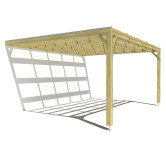 Pergola bois . couverture étanche transparente . 5m x 4m . livraison comprise