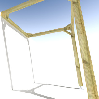 Pergola bois . Sans ventelle. 2m x 2m . livraison comprise