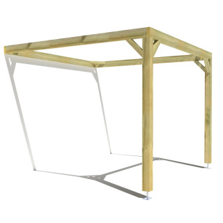 Pergola bois . Sans ventelle . 3m x 3m . livraison comprise