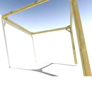 Pergola bois . Sans ventelle . 3m x 3m . livraison comprise