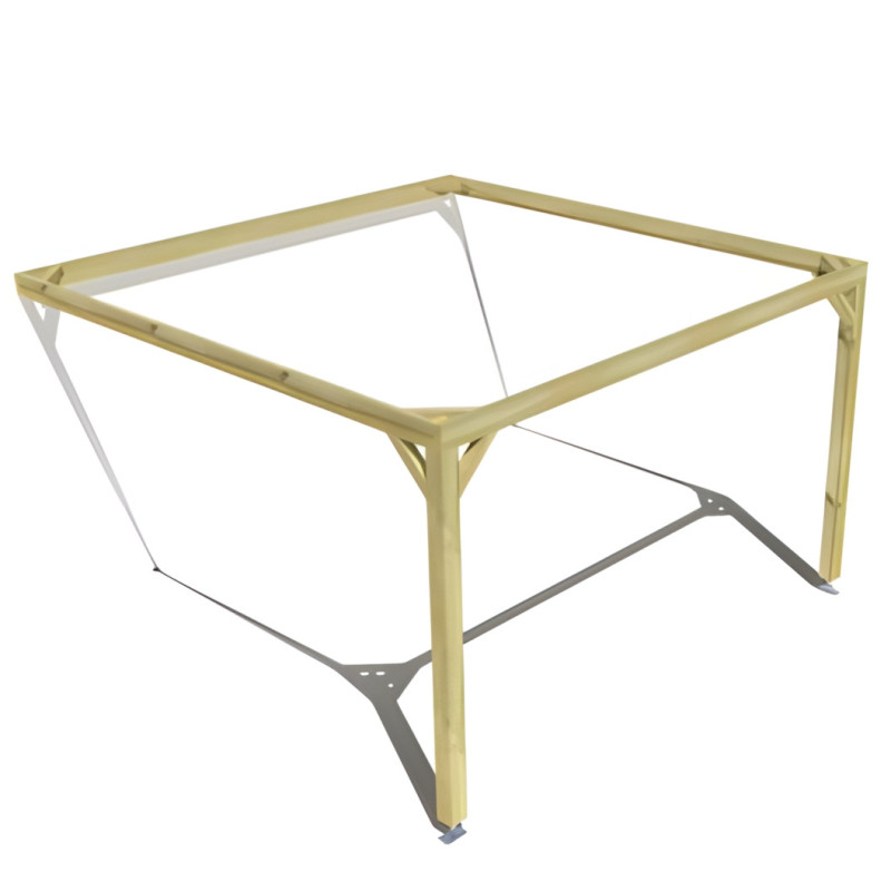 Pergola bois . Sans ventelle . 4m x 4m . livraison comprise